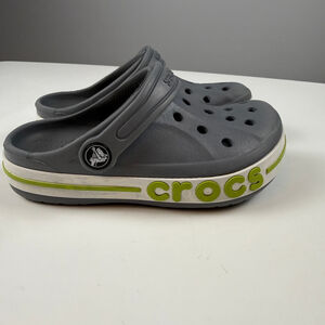 Crocs Bayaband Clog Sandals & Flip Flops Gray Green Size 12 (Toddler)